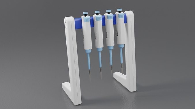 Medical Pipette Stand Linear 3D model