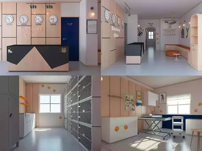 Veterinary Clinic 3D model