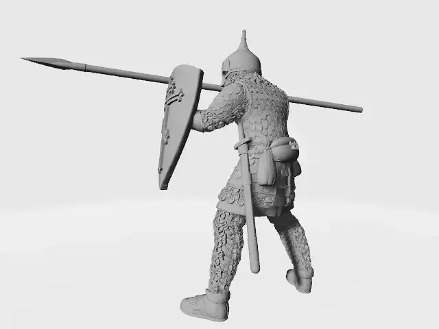 Medieval Russian Heavy infantry with spear
