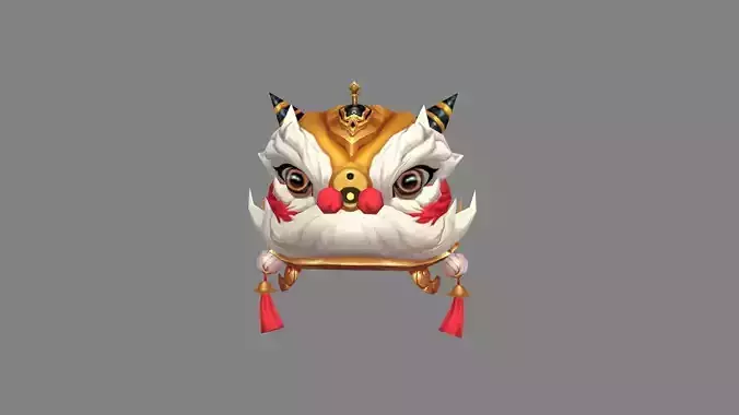 Cartoon lion dance head set