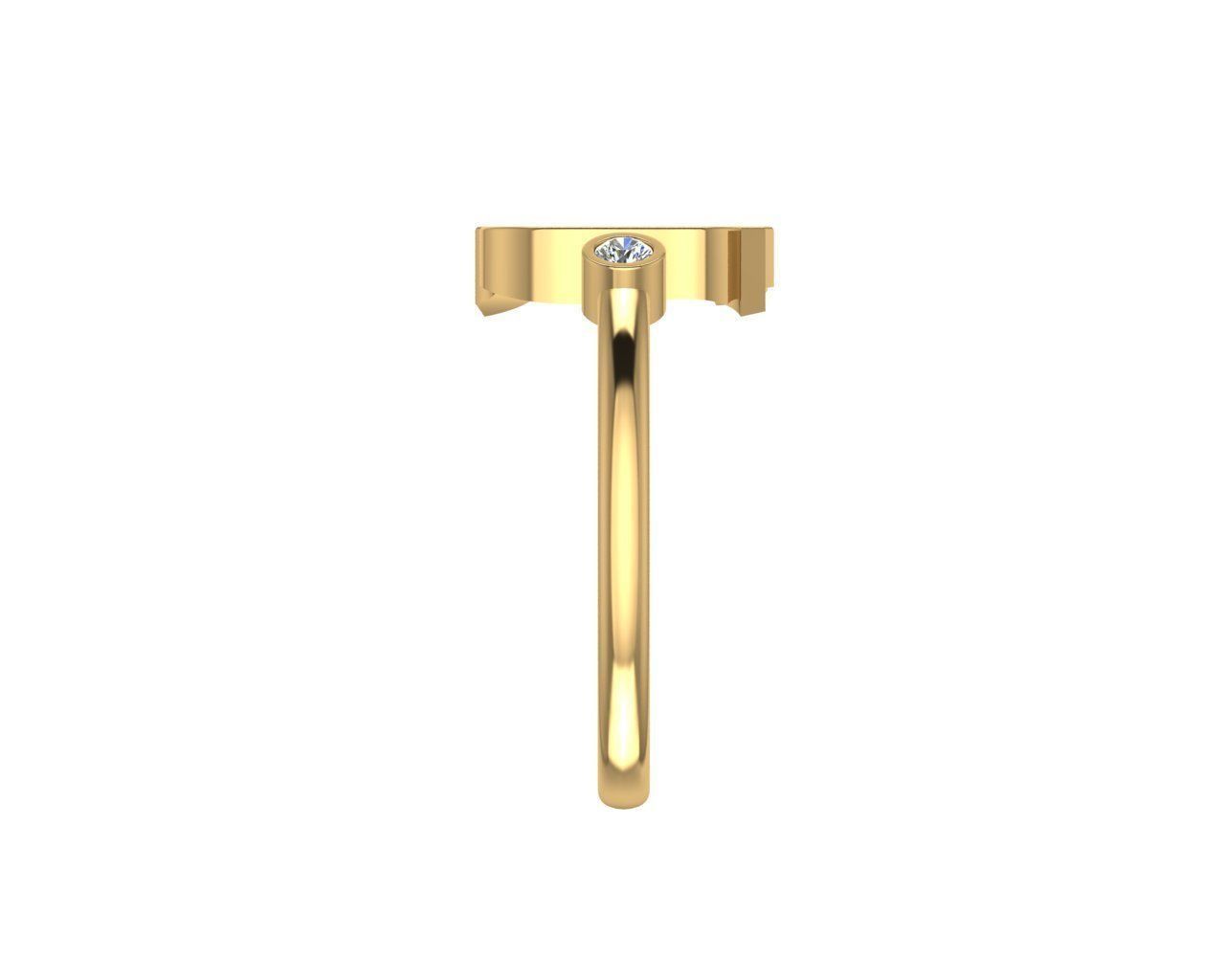 - Old English font ring I 3D print model_3