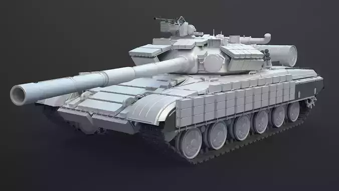 Tank T-64 BV High-Poly 3D model