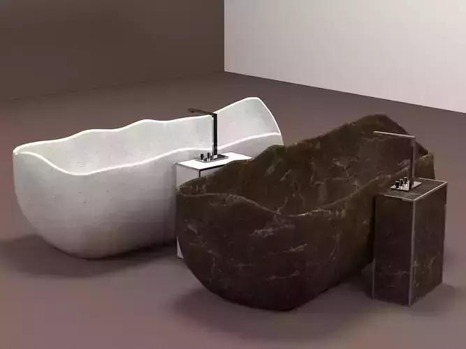unusual marble baths