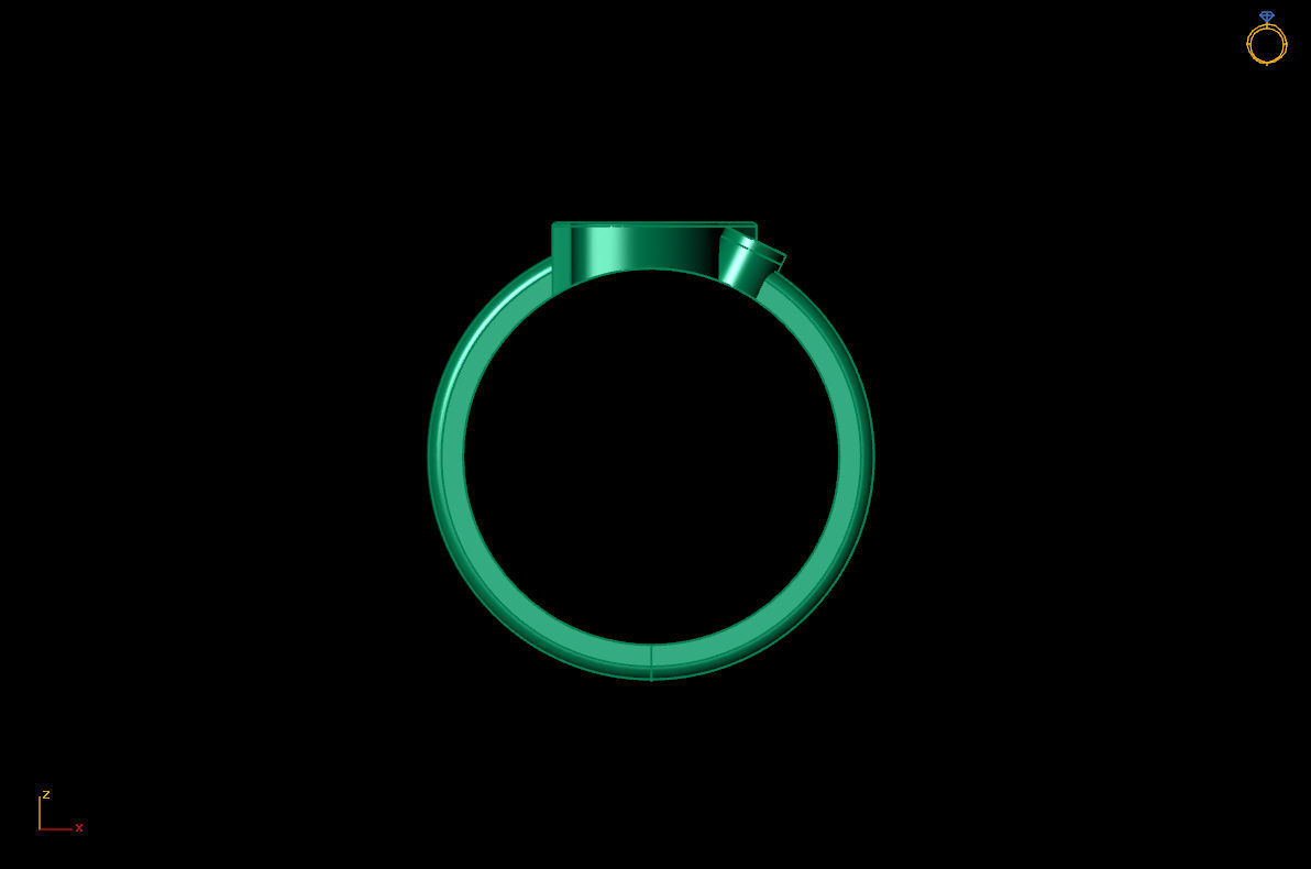 - Old English font ring J 3D print model_7