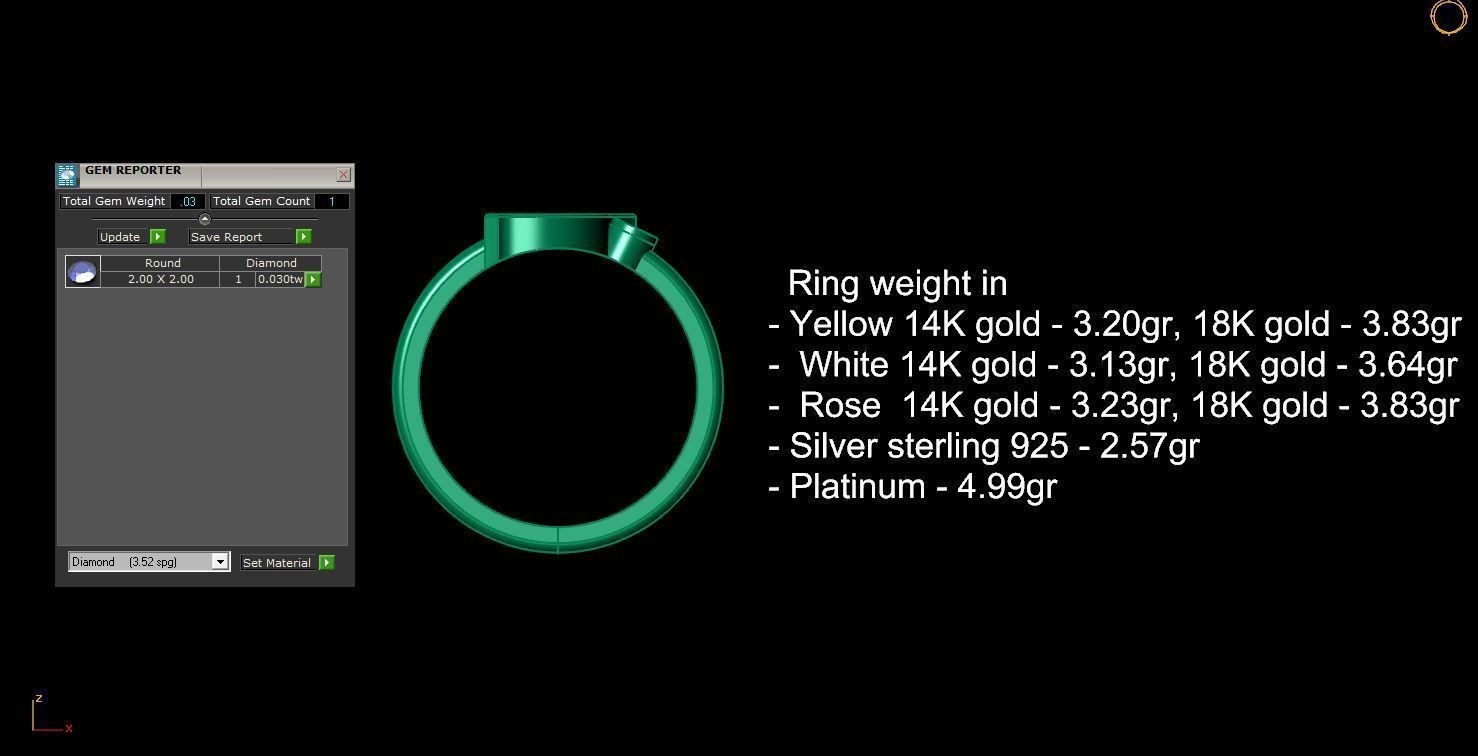 - Old English font ring J 3D print model_12