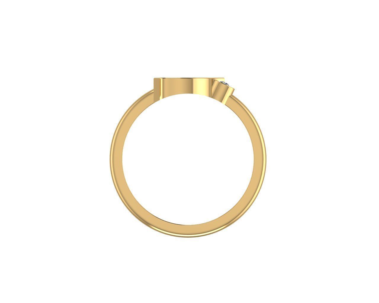 - Old English font ring J 3D print model_2