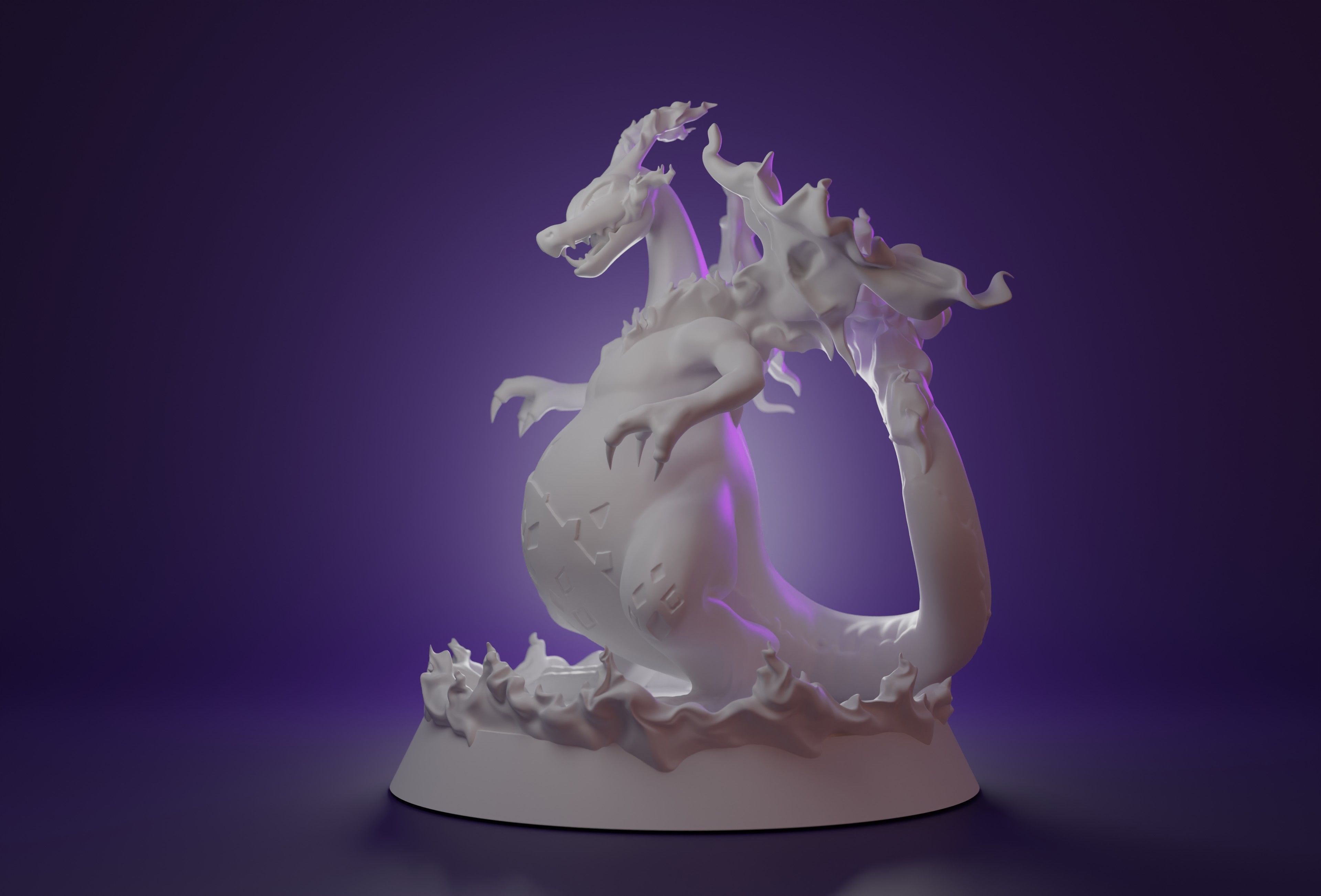 GMAX CHARIZARD - 3D PRINTABLE POKEMON IN PIECES AND WHOLE 3D print model_6