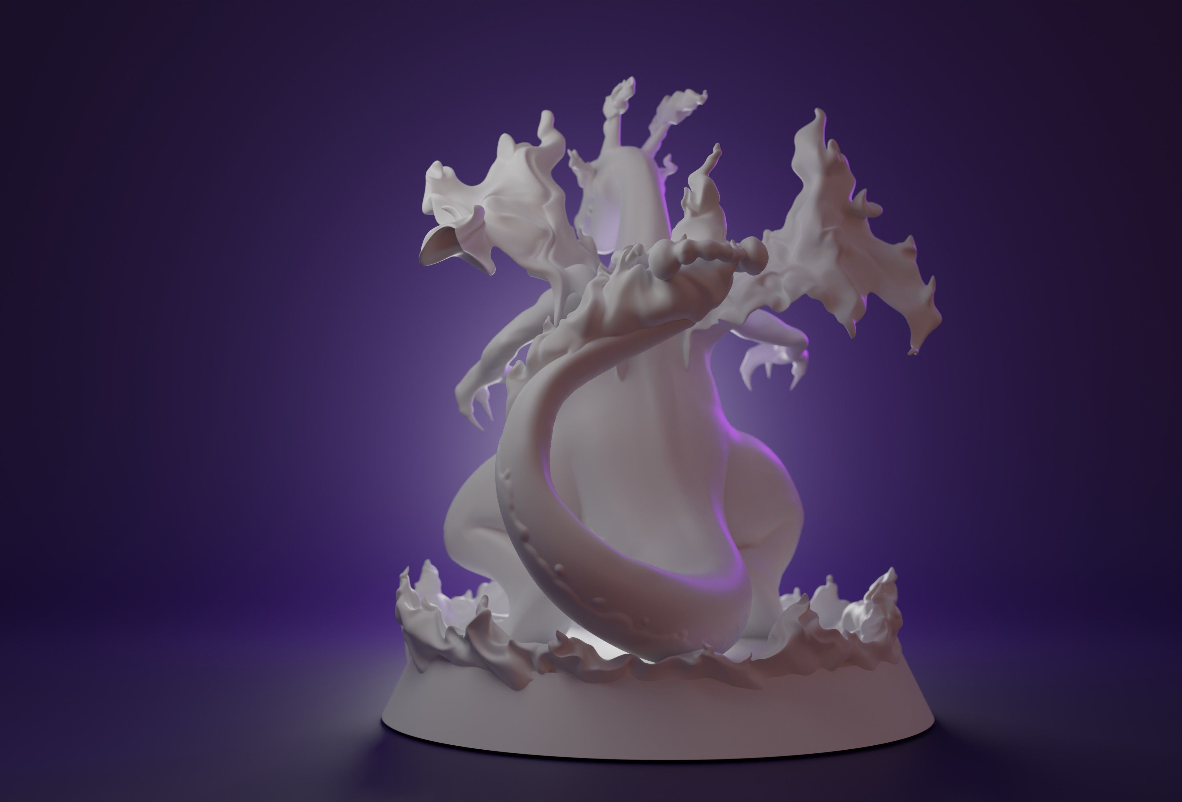 GMAX CHARIZARD - 3D PRINTABLE POKEMON IN PIECES AND WHOLE 3D print model_5