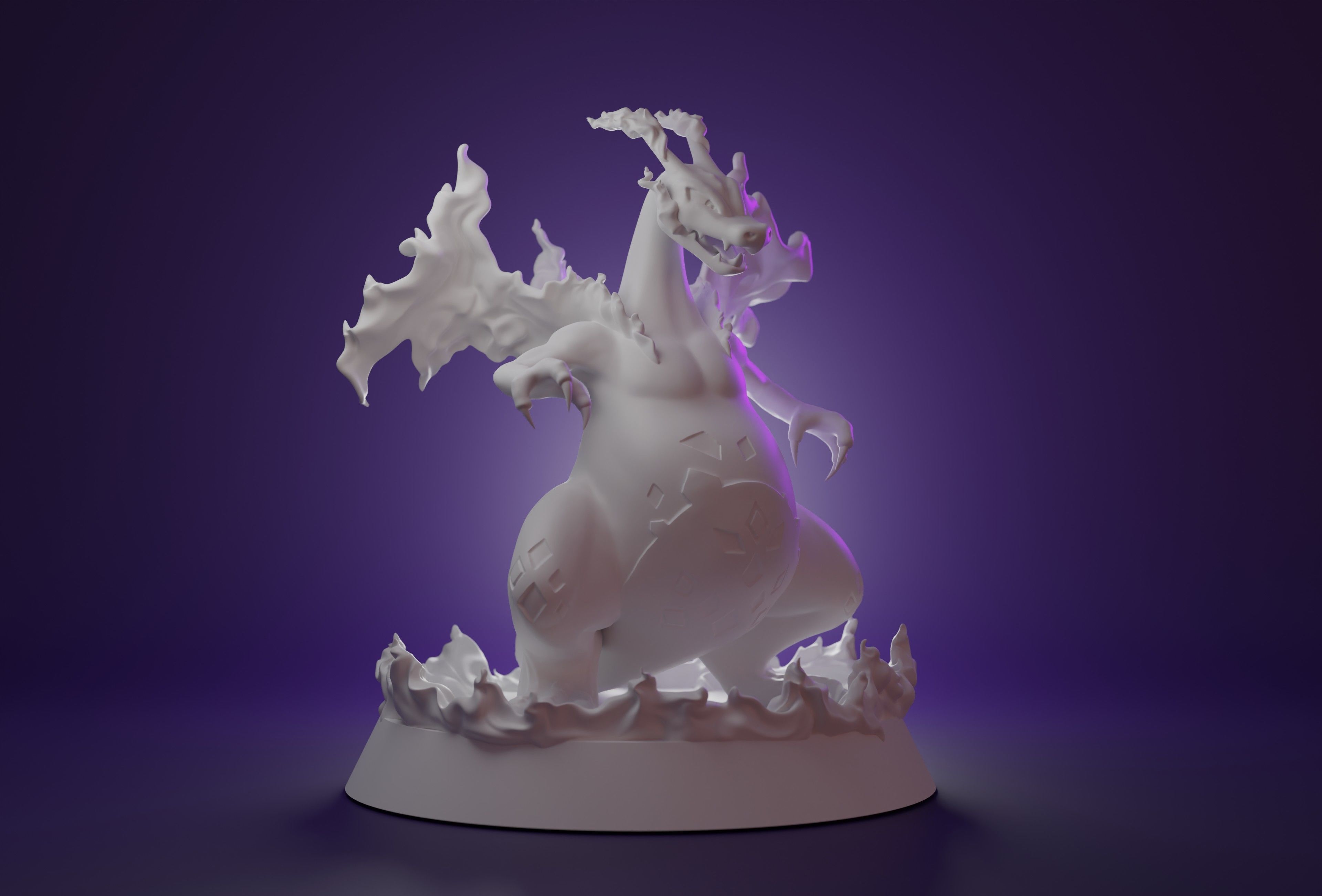 GMAX CHARIZARD - 3D PRINTABLE POKEMON IN PIECES AND WHOLE 3D print model_3