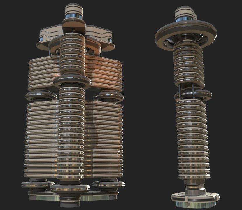 Sci-fi Building city - VR AR 3D Model Collection_27