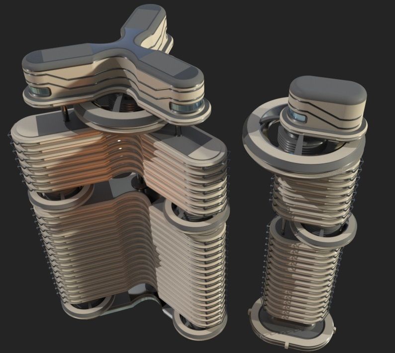 Sci-fi Building city - VR AR 3D Model Collection_10