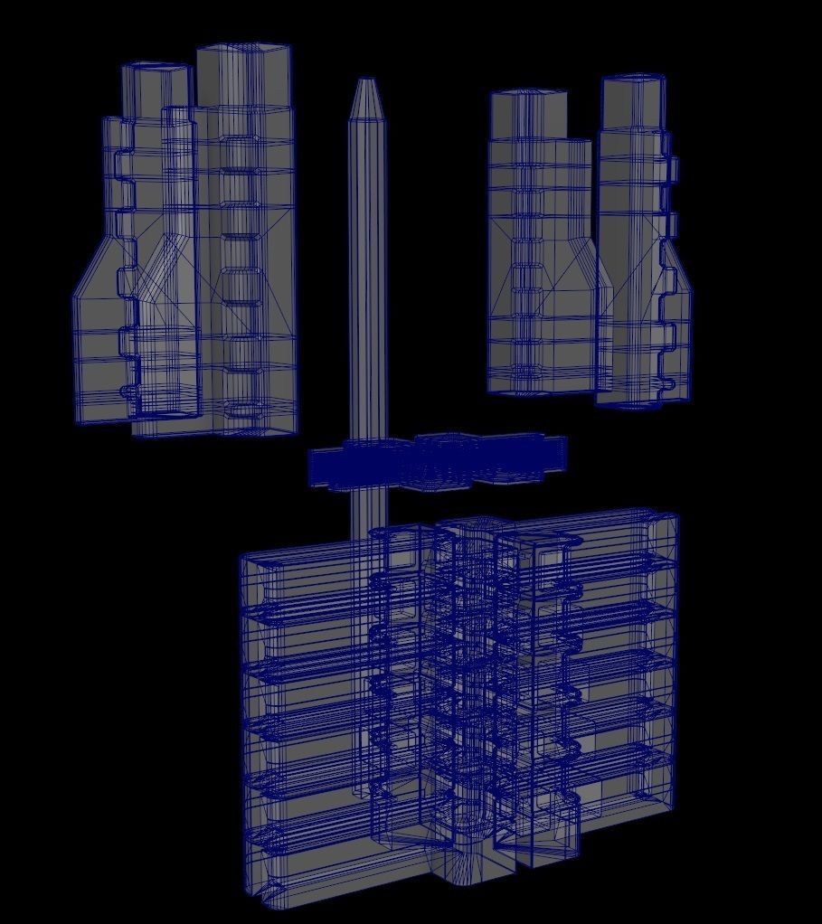 Sci-fi Building city - VR AR 3D Model Collection_14