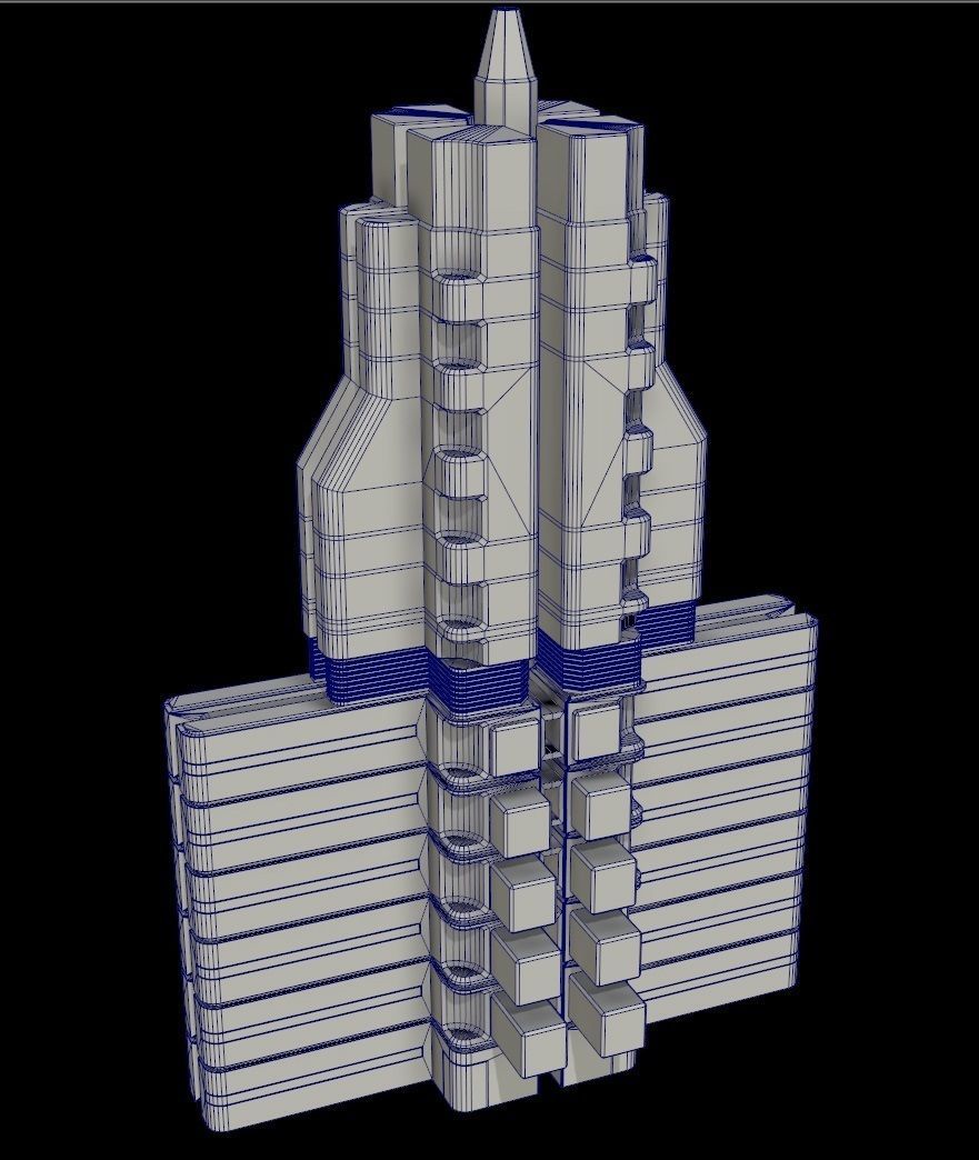 Sci-fi Building city - VR AR 3D Model Collection_5