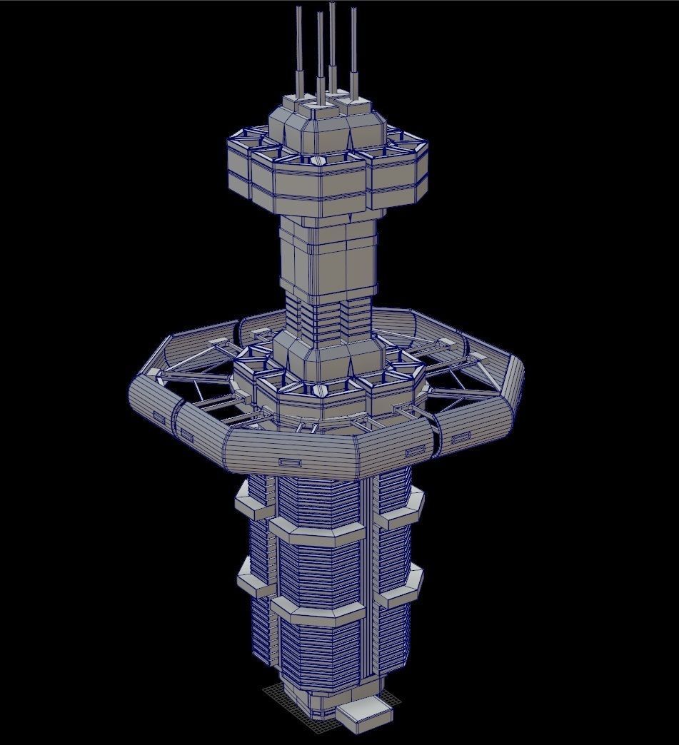 Sci-fi Building city - VR AR 3D Model Collection_2