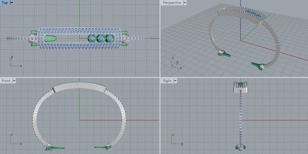 bracelet missika 3D print model_1