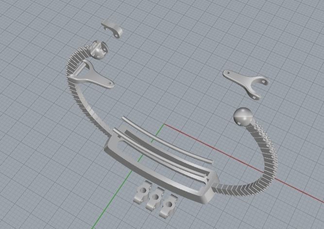 bracelet missika 3D print model_3