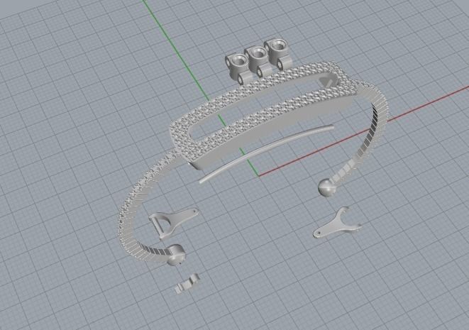 bracelet missika 3D print model_2