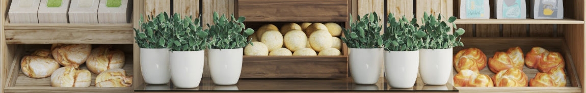 Showcase with groceries in the market or in the supermarket 3D model_4