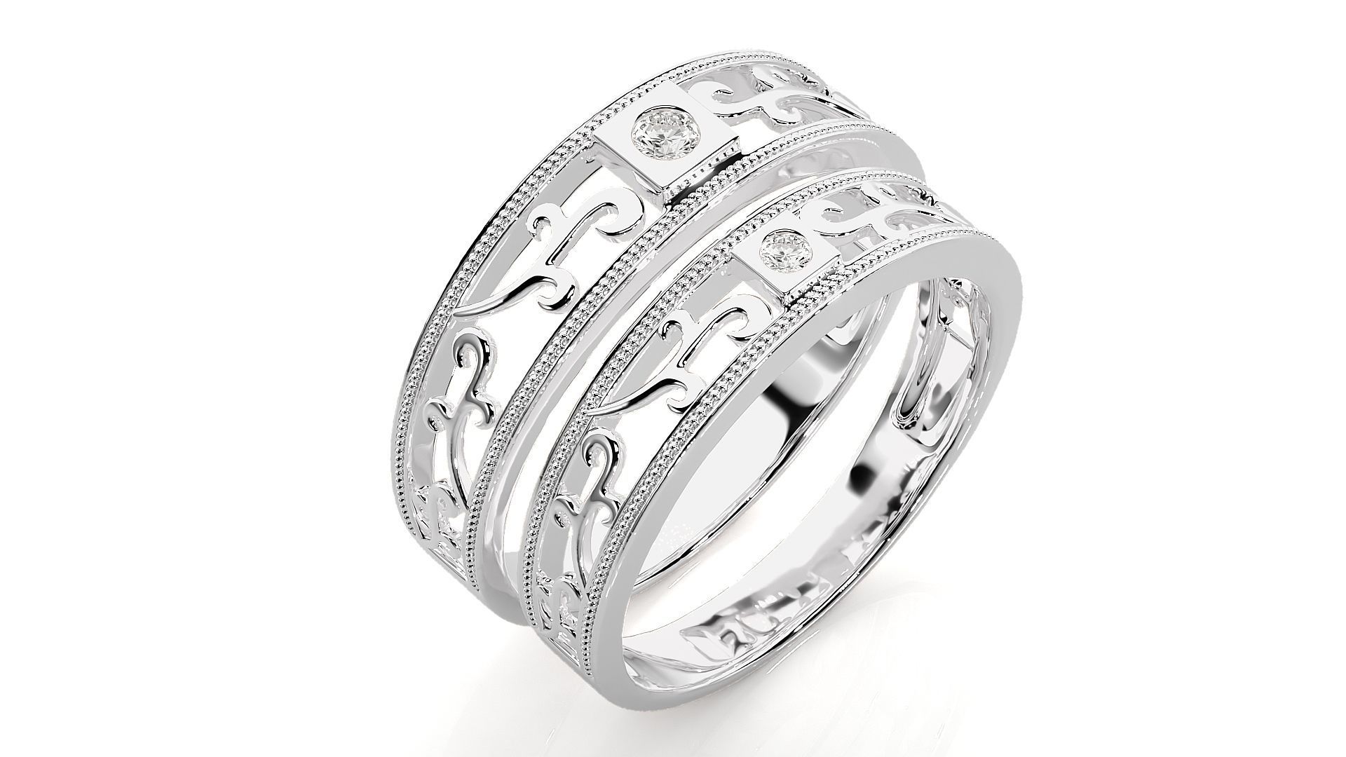 Band ring - s1  1434 3D print model_7