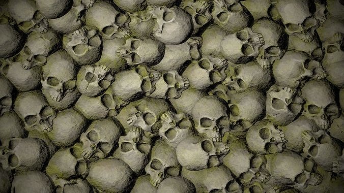 Skulls with Moss  Texture