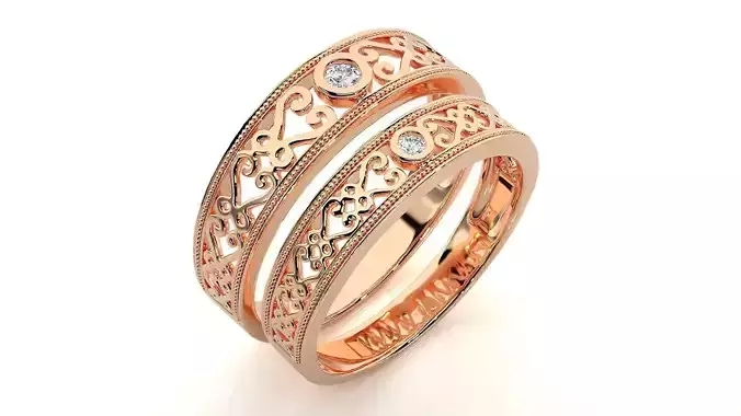 Band ring - nhun nu 3487