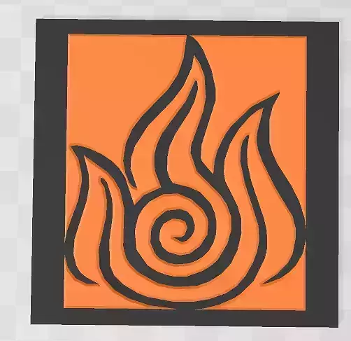 Avatar Fire Nation Symbol Coaster
