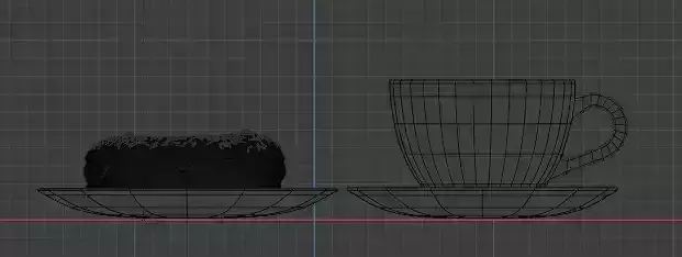 A donut and a coffee 