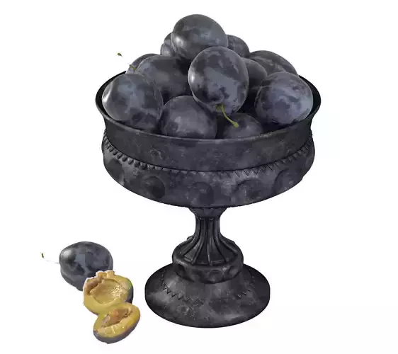plums in bowl
