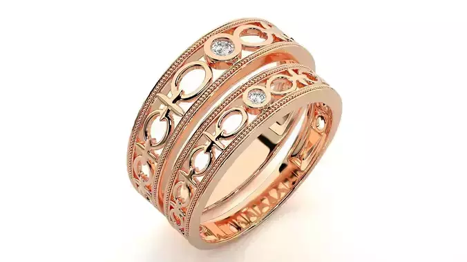 Band ring - nhan nu  1332