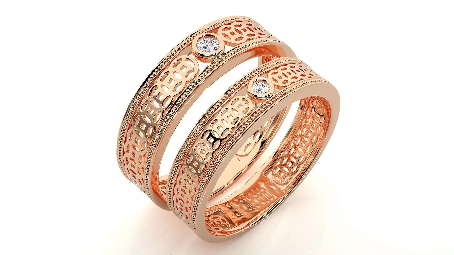 Band ring - nhan nu 1321 3D print model