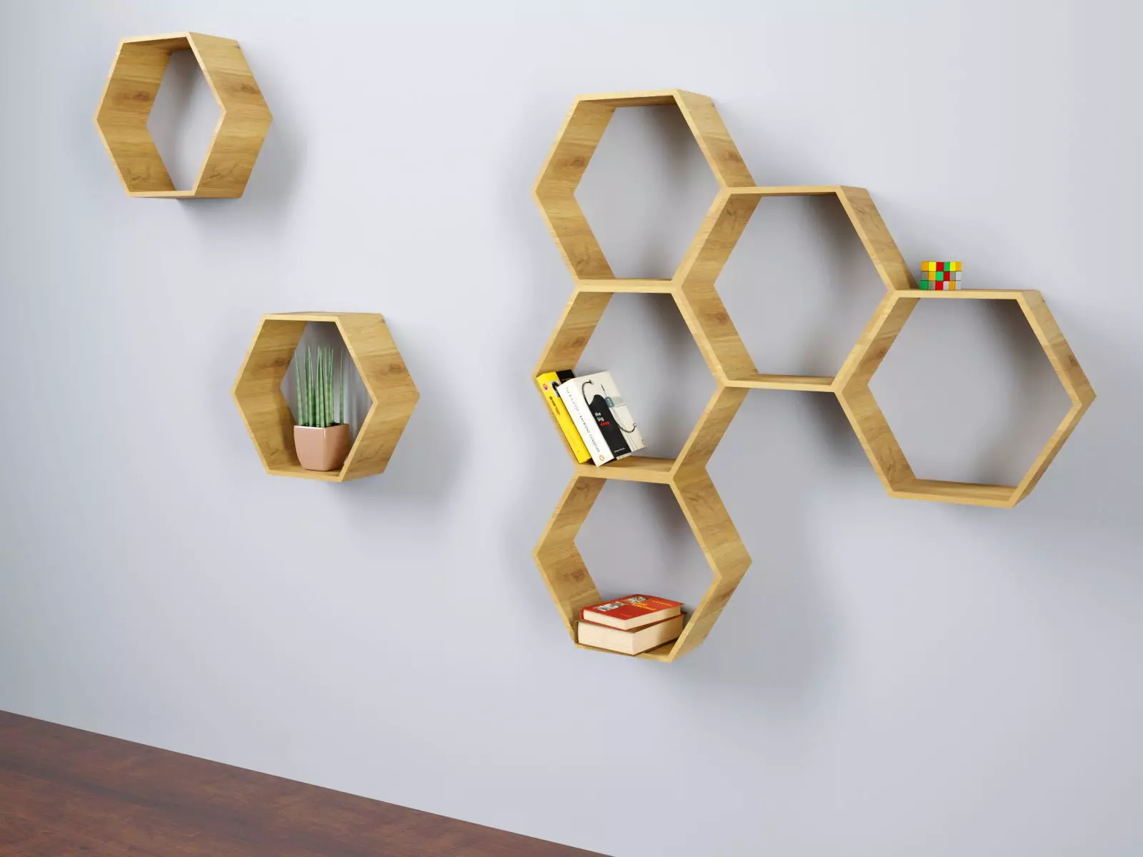 Shelf Decor Decorative shelves Free low-poly 3D model_0