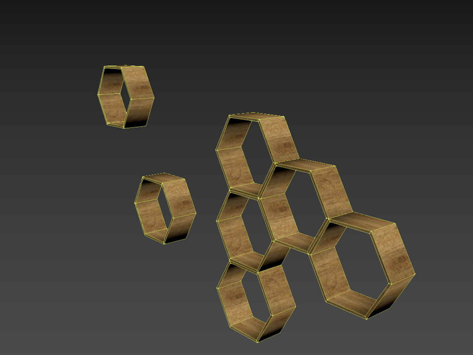 Shelf Decor Decorative shelves Free low-poly 3D model_1