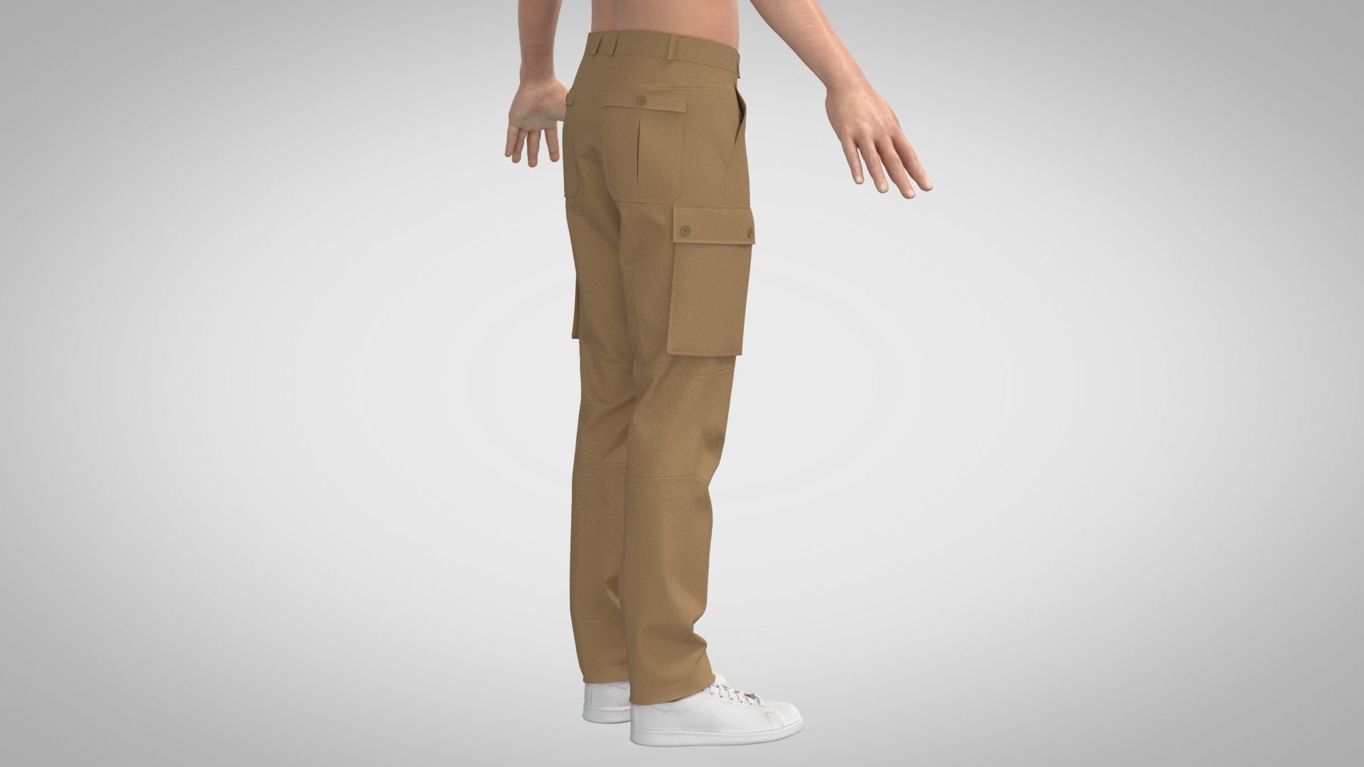 Cargo Pants 3D model_5