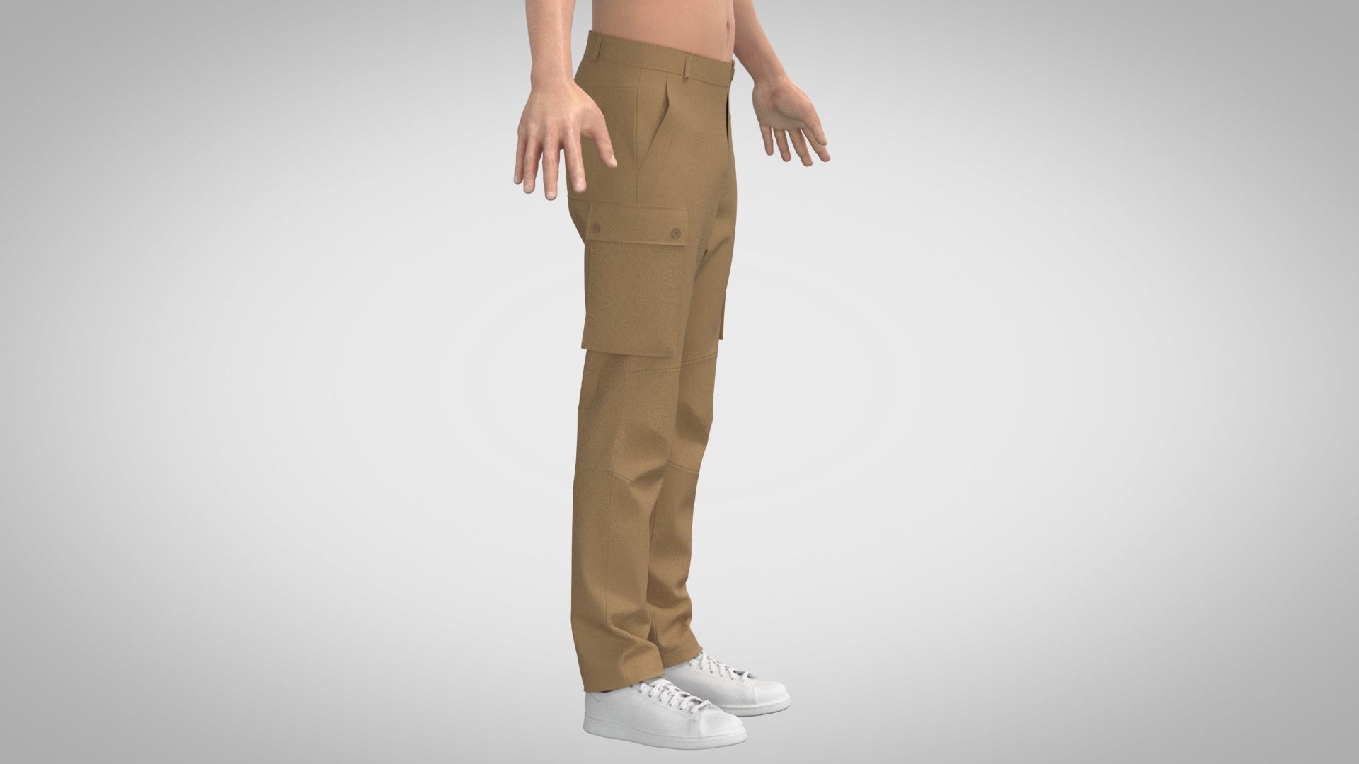 Cargo Pants 3D model_4