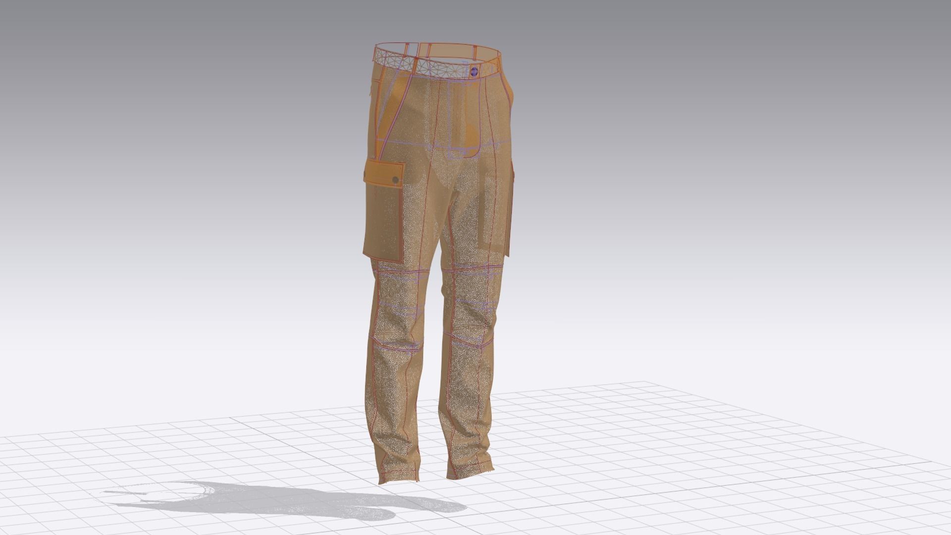 Cargo Pants 3D model_9