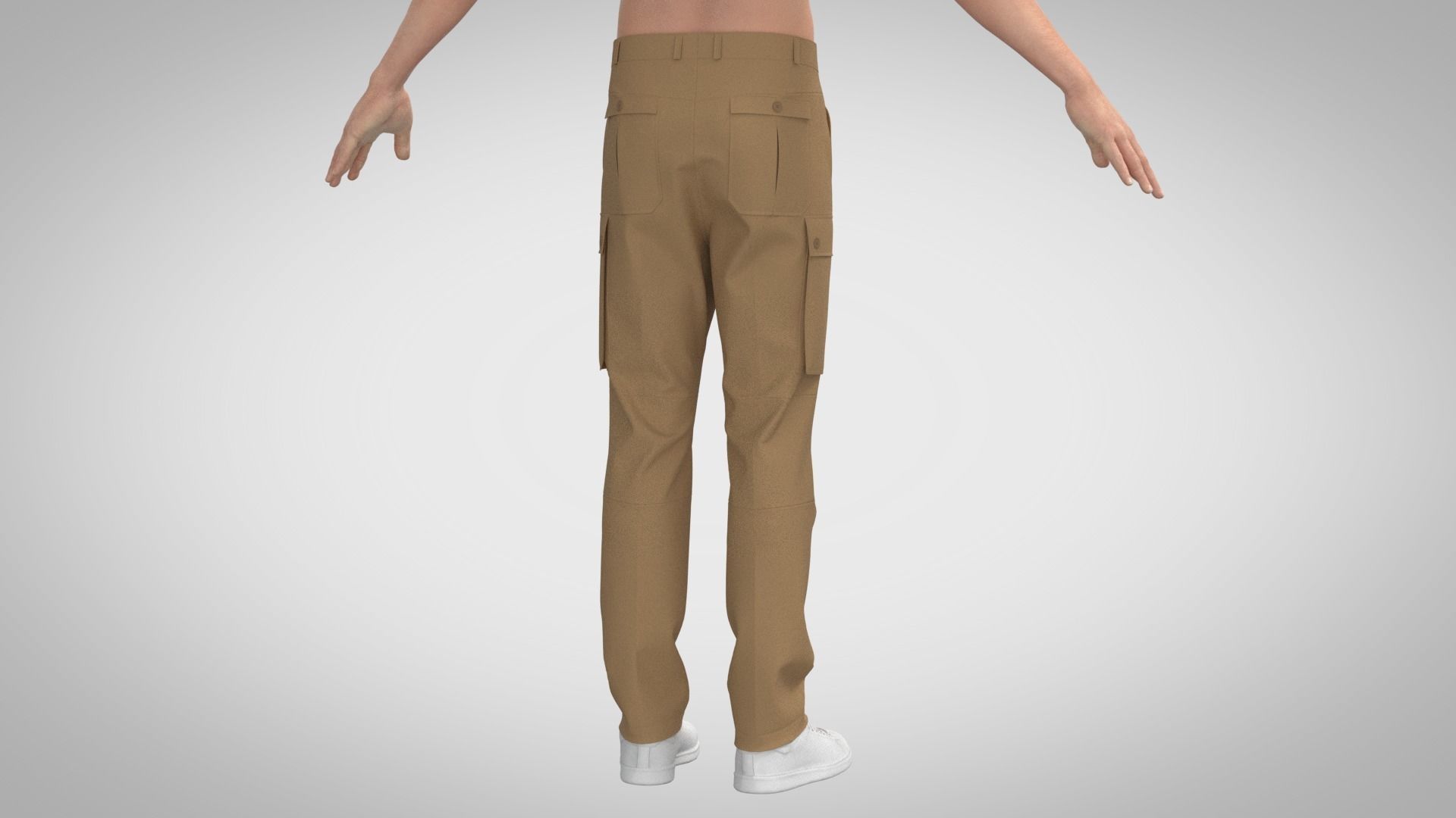 Cargo Pants 3D model_6