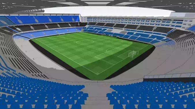 My first fictional old stadium 3D model
