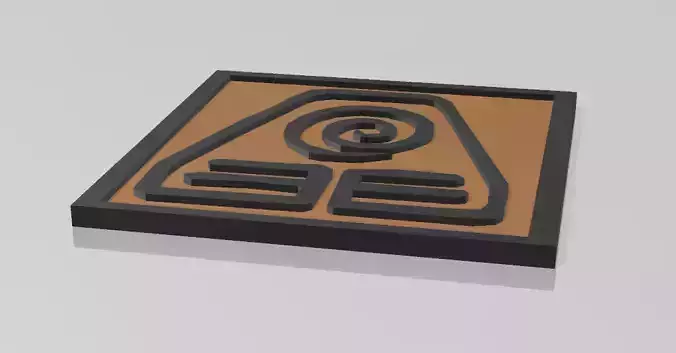 Avatar Earth Kingdom Symbol Coaster