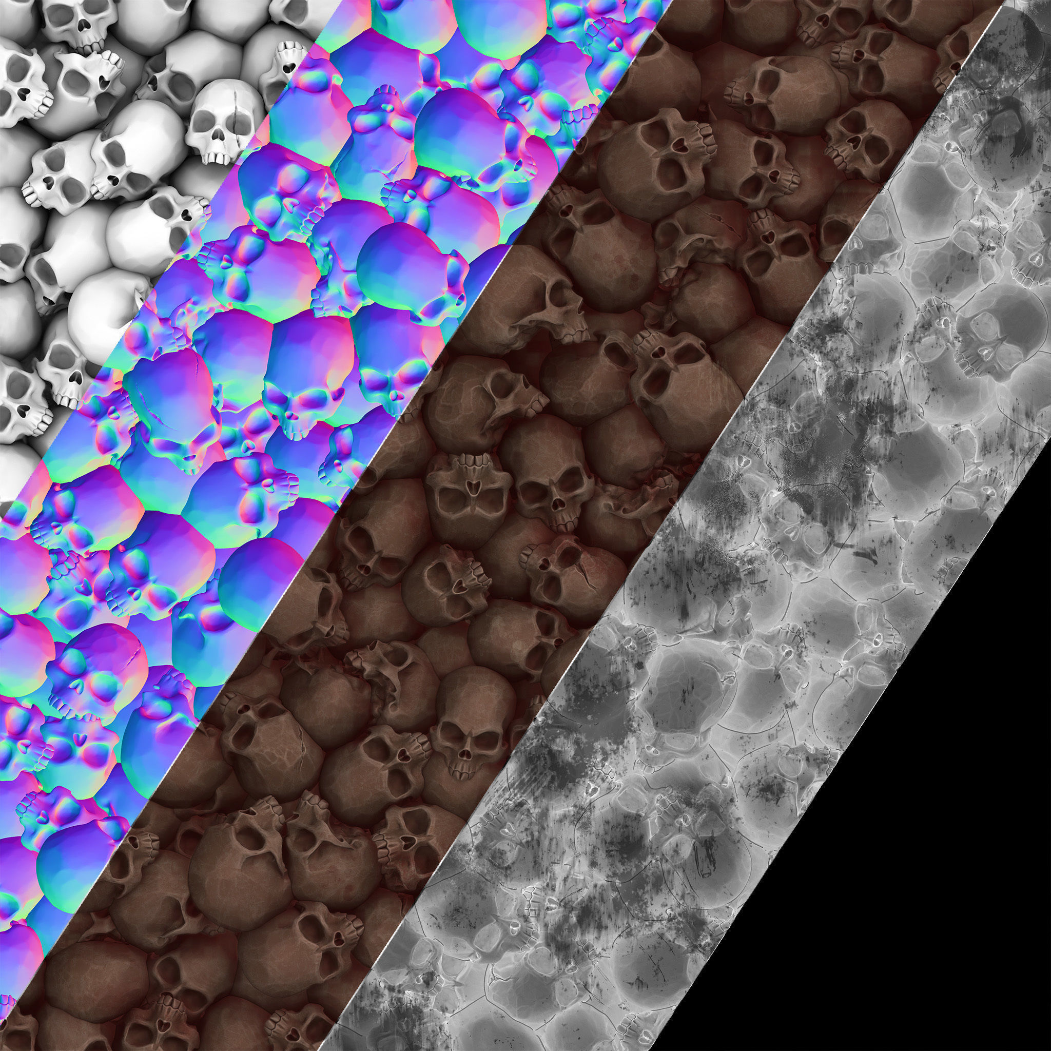 Pile of bloody skulls Texture_9