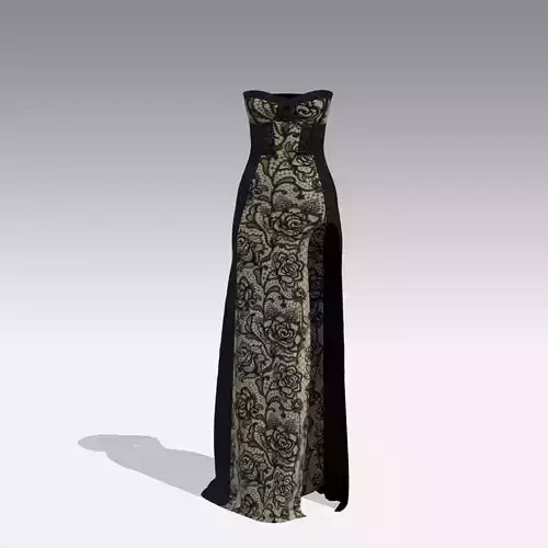 LACE DRESS LONG CORSET DRESS 