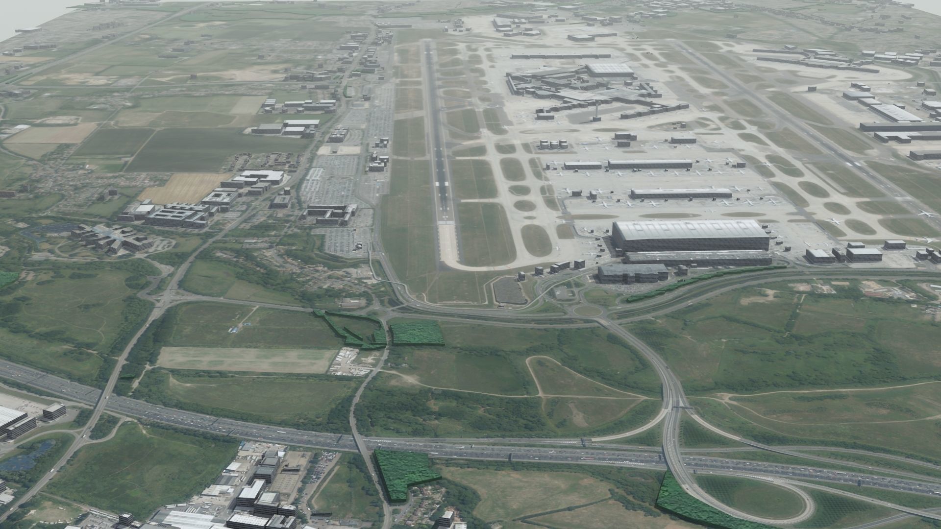 Heathrow Airport Low-poly 3D model_10