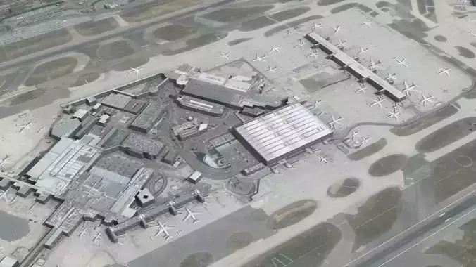 Heathrow Airport Low-poly 3D model