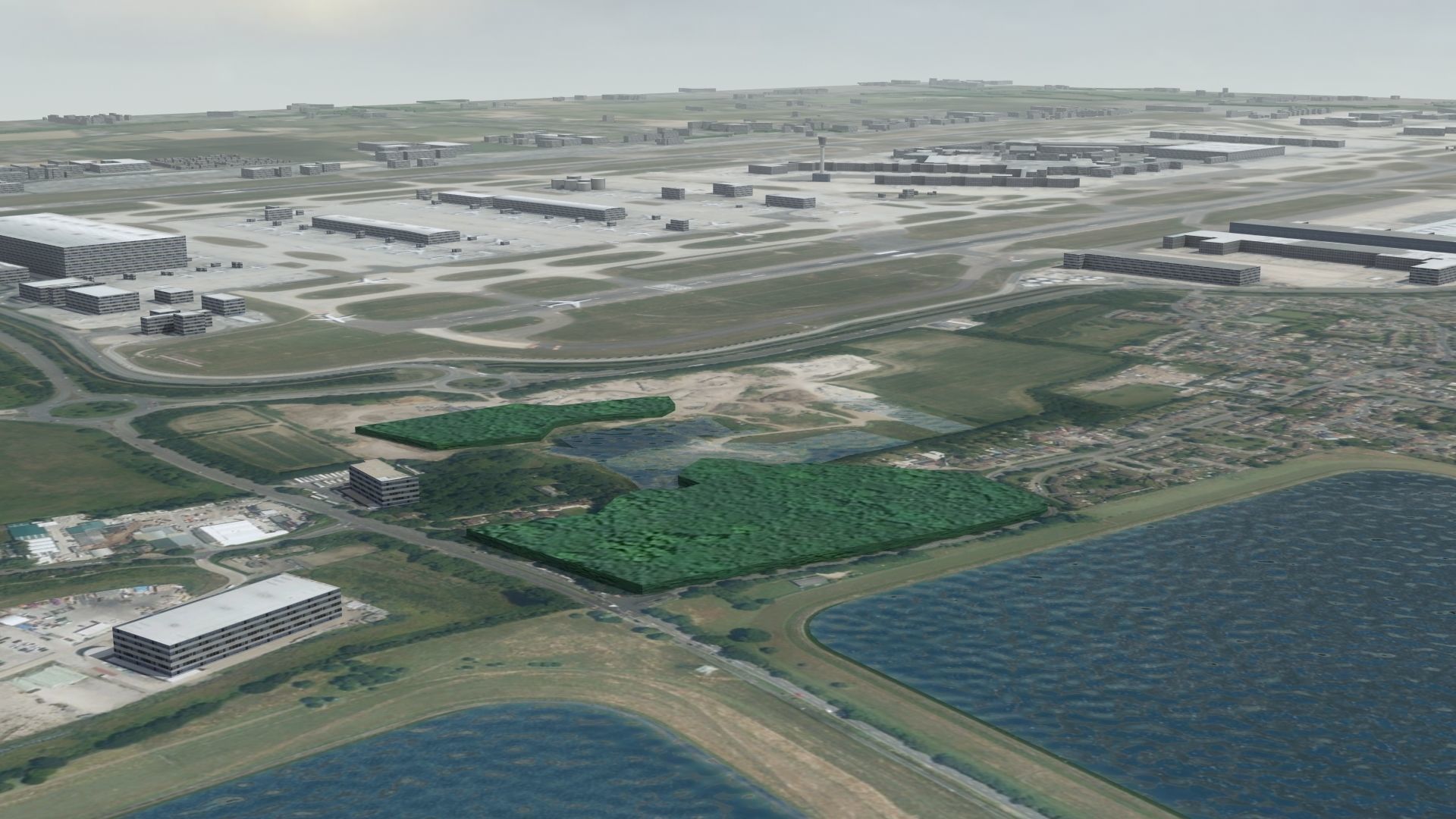 Heathrow Airport Low-poly 3D model_3