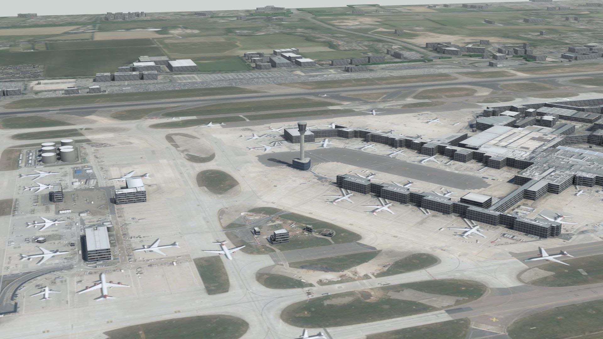 Heathrow Airport Low-poly 3D model_1