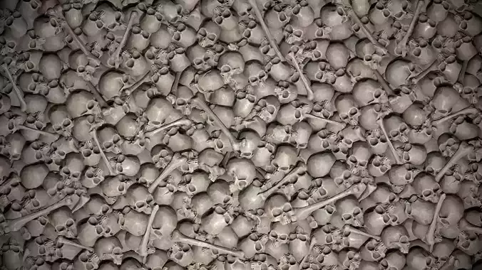 Pile of skulls tile
