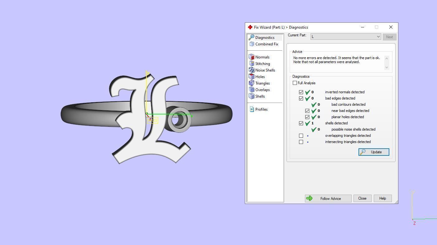 - Old English font ring L 3D print model_13