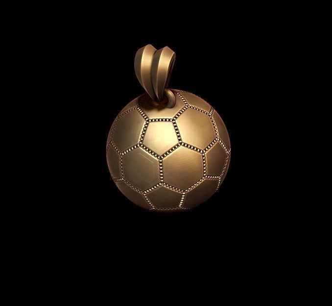 Football ball pendant 3d pack set 3D print model_4