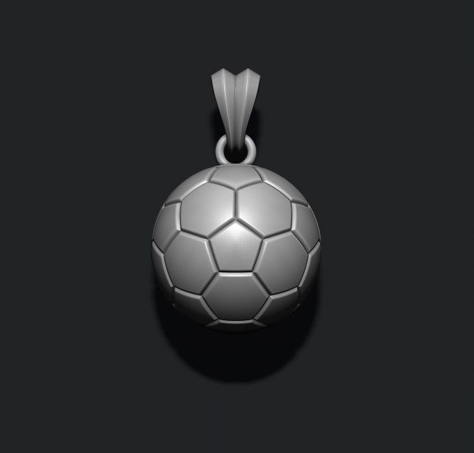 Football ball pendant 3d pack set 3D print model_6