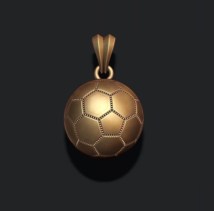 Football ball pendant 3d pack set 3D print model_2