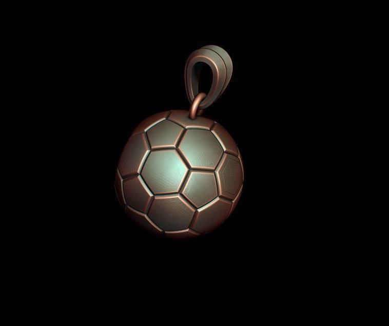 Football ball pendant 3d pack set 3D print model_7